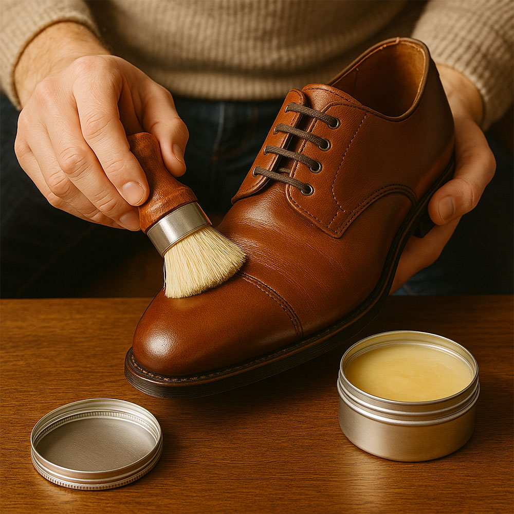 Balsam natural de lustruit pantofi pentru piele: protecție și strălucire